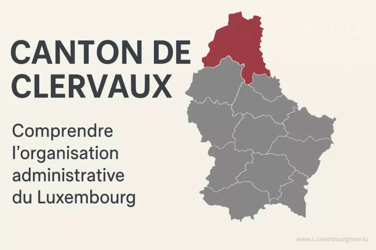 Canton de Clervaux luxembourg Map Infographic