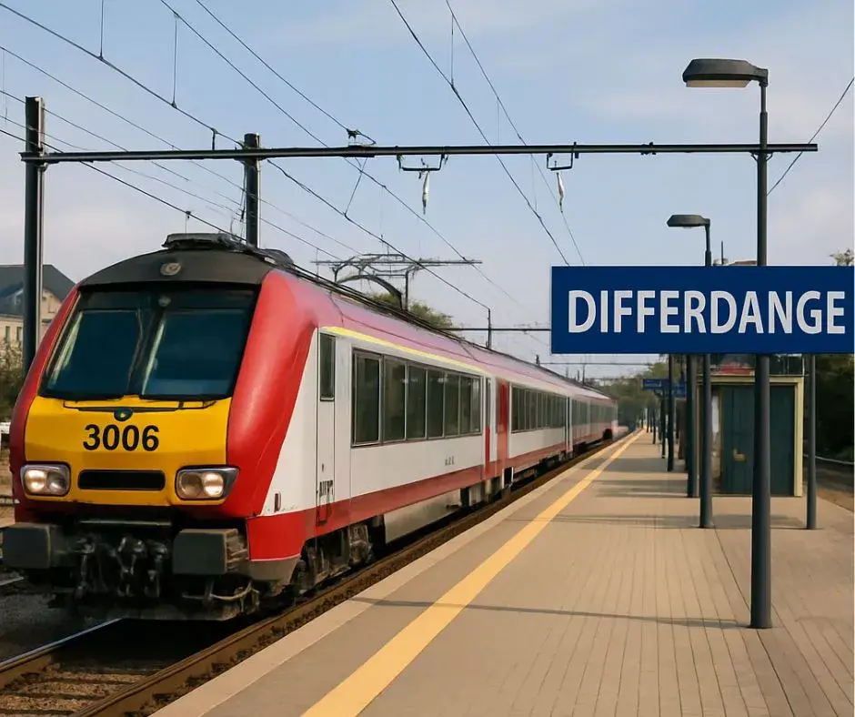 Train en gare de Differdange