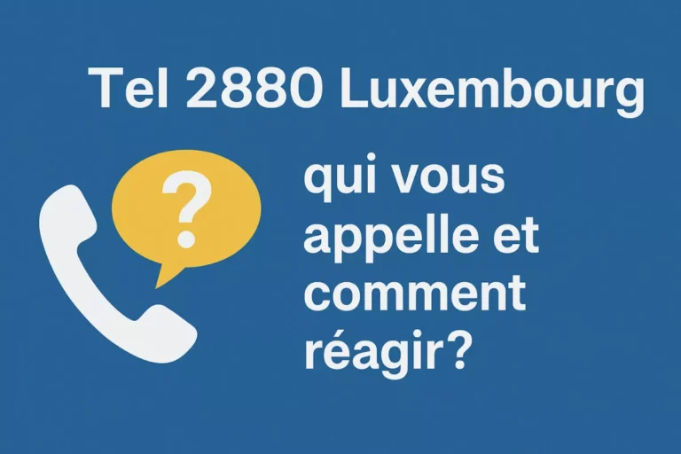 Illustration d’un téléphone avec un point d’interrogation et le texte “Tel 2880 Luxembourg : qui vous appelle et comment réagir ?